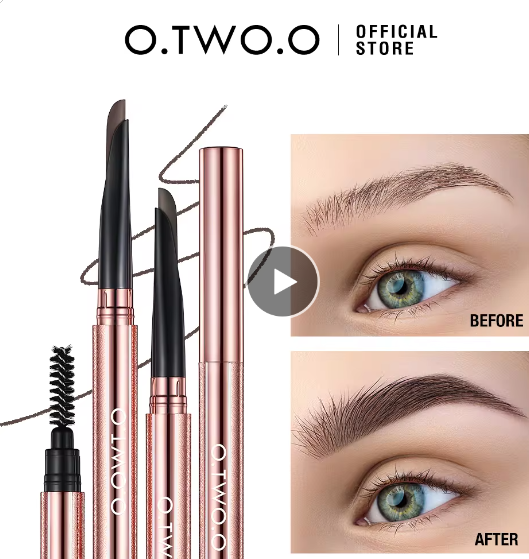 O.TWO.O Machete Eyebrow Pencil Waterproof Natural Long Lasting Smooth Fill Fluff Blendable High Pigment Brow Pencil Eye Makeup