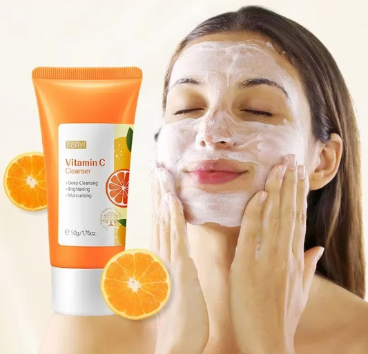 Vitamin C Facial Cleanser Skin Deep Cleansing Moisturizing Blackhead Removal skincare Face Wash Foam Face Cleanser Skin Care