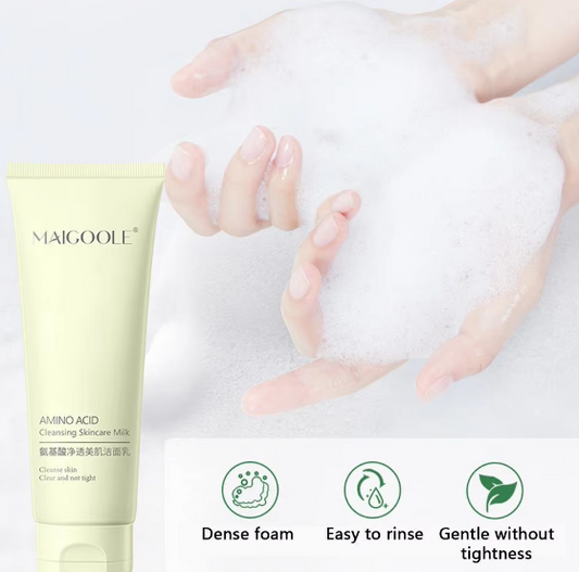 Amino Acid Facial Cleanser Oil Control Moisturizing Deep Cleansing Foam Face Wash Gentle Non-irritating Unisex Skin Care