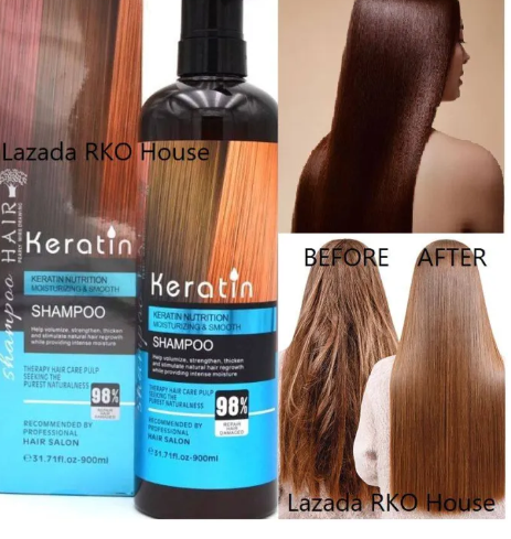 Pack of 2 Hair Keratin Shampoo Hair Mask Smooth Nutrition