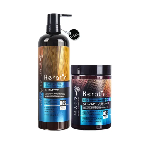 Pack of 2 Hair Keratin Shampoo Hair Mask Smooth Nutrition